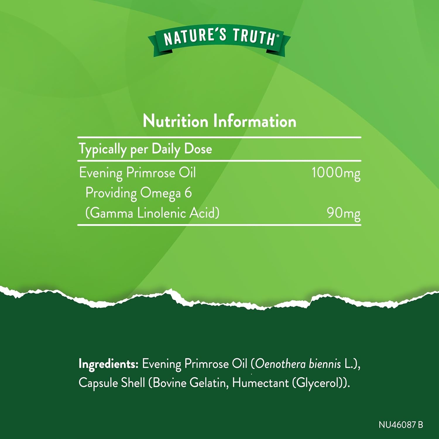 Evening Primrose Oil 1000Mg | 120 Softgel Capsules | High Strength Omega 6 and GLA | Cold-Pressed | Natures Truth