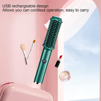 Hair Straighteners Brush for Women, Cordless Hair Straightening Comb Hair Curling Brush USB Rechargeable Fast Heating Professional Hair Tools for Styling Hair Salon