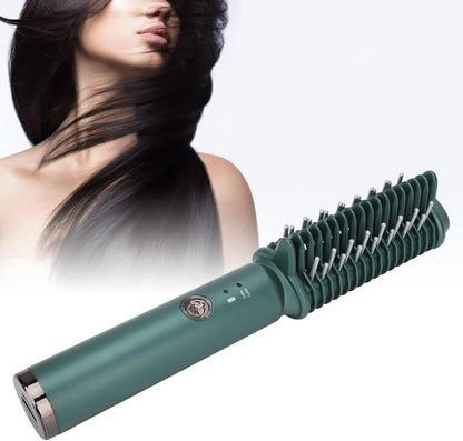Hair Straighteners Brush for Women, Cordless Hair Straightening Comb Hair Curling Brush USB Rechargeable Fast Heating Professional Hair Tools for Styling Hair Salon